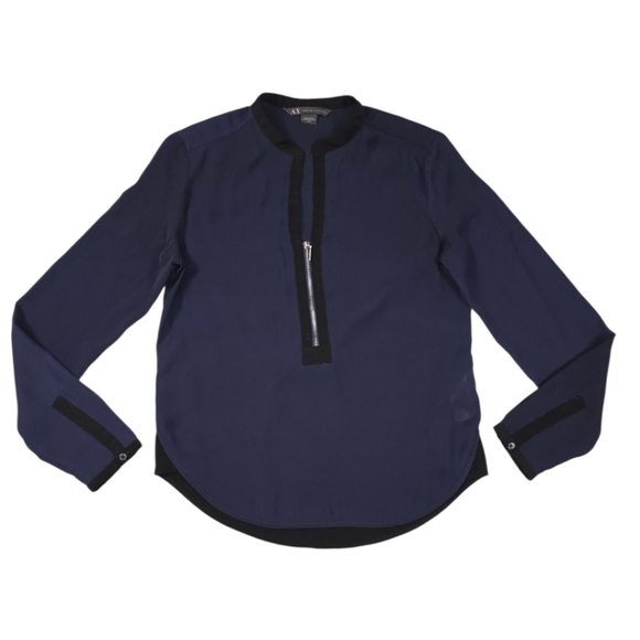 ARMANI EXCHANGE WOMENS BLOUSE TOP - Picture 1 of 8